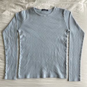 Long sleeve heart pointelle top